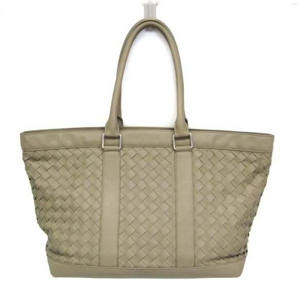 Bottega Veneta Handbags - BOTTEGA VENETA Green Leather Intrecciato Tote Bag